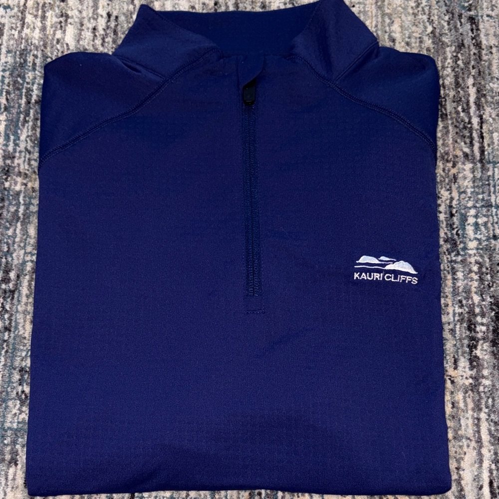 IBKUL Kauri Cliffs Blue Quarter-Zip Pullover (small)